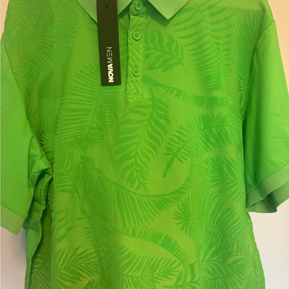 Fashion Nova Vibrant Green Polo Shirt